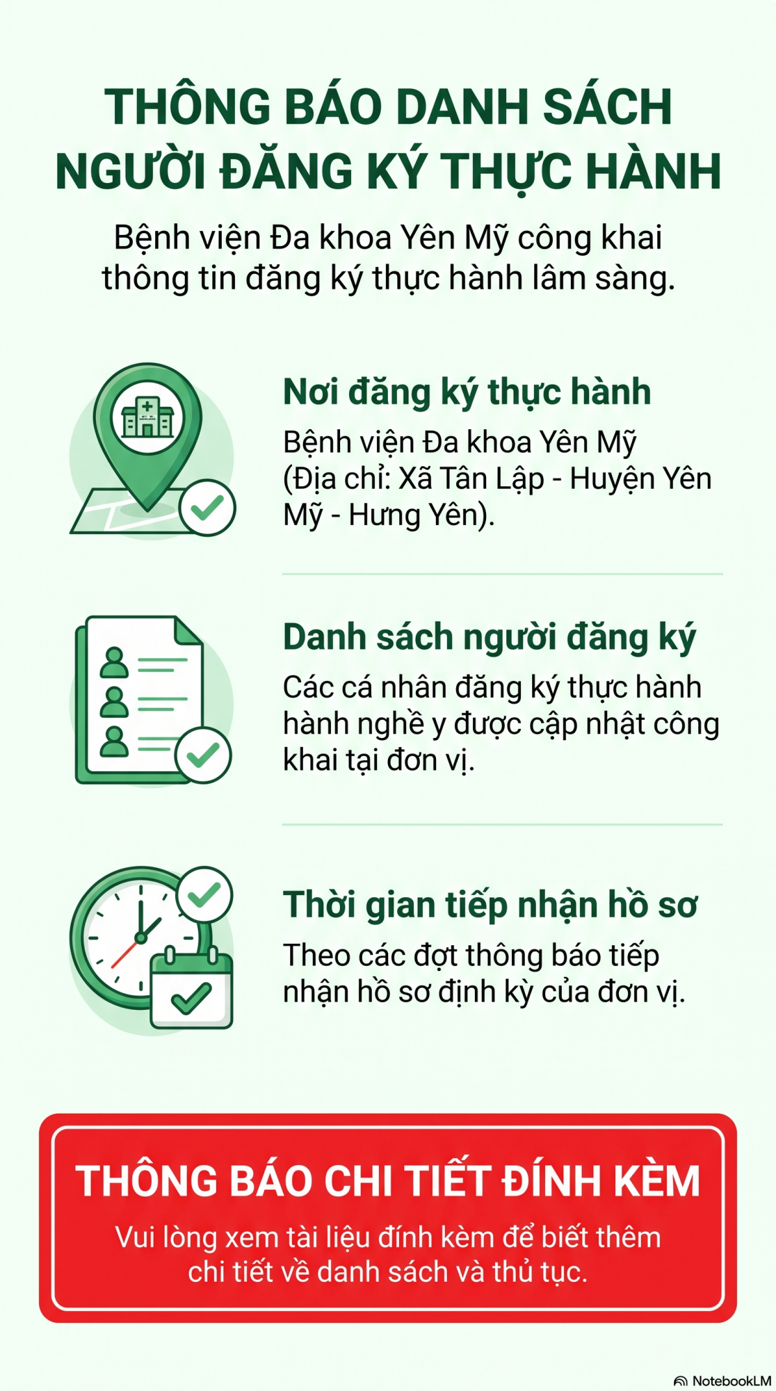 THÔNG BÁO NGƯỜI ĐĂNG KÝ THỰC HÀNH KHÁM CHỮA BỆNH (06.07.2026)